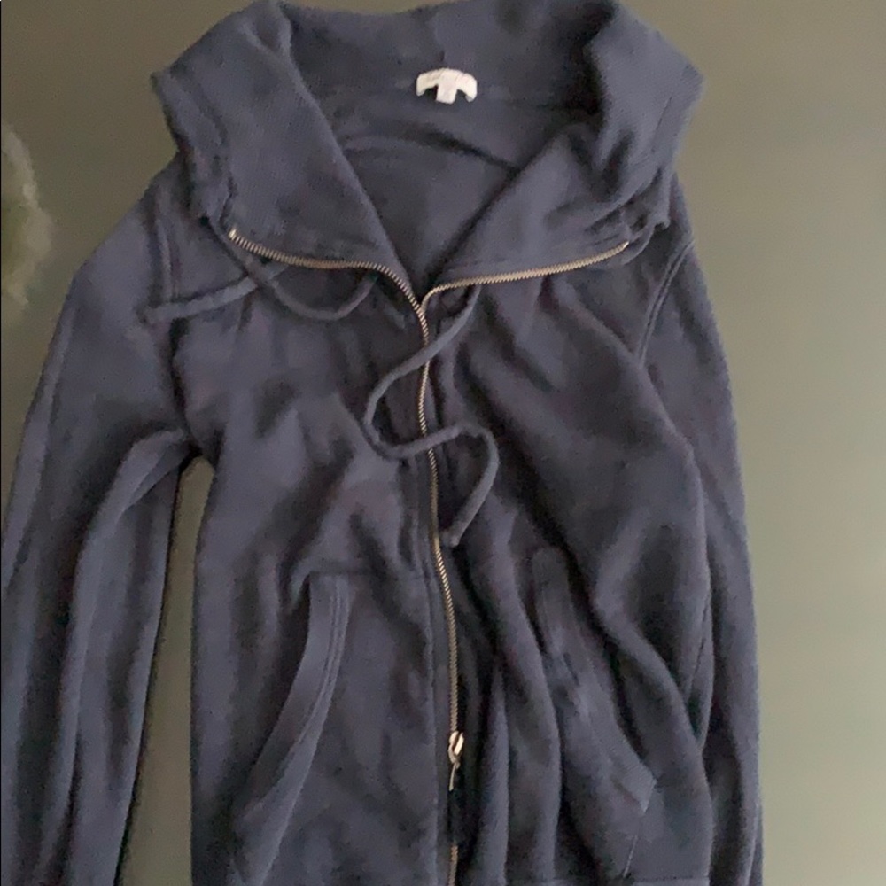 Navy blue Splendid zip-up hoodie